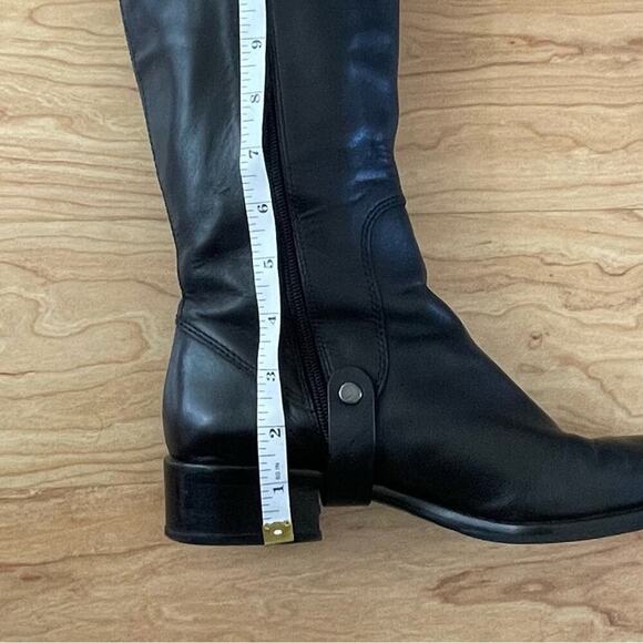 |Via Spiga| Black Leather Knee High Cody Riding Boots Size 7.5 - Picture 8 of 11